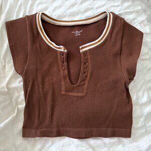 Urban Outfitters Out From Under Short Sleep Top in Size XS/S Color Brown